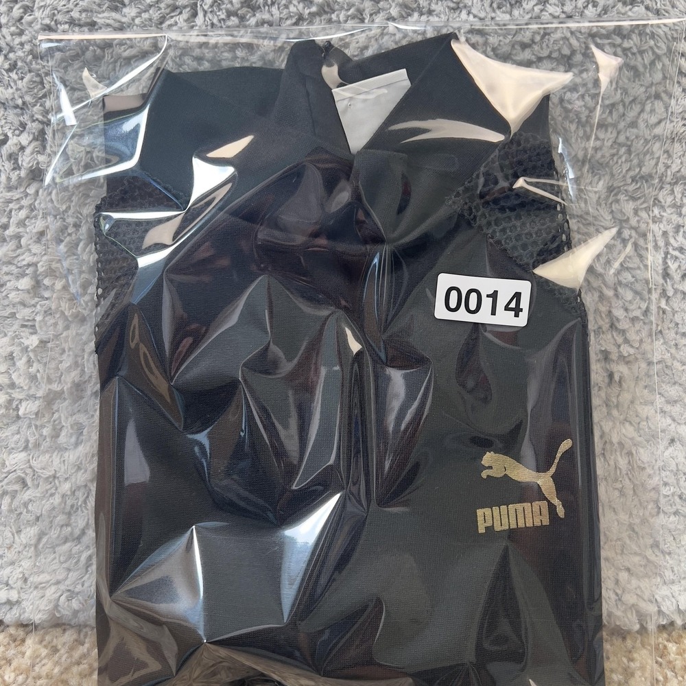 Puma Little Black Dress XS Whimsigoth Coquette Mesh Bodycon Stretchy Athletic - Picture 13 of 13